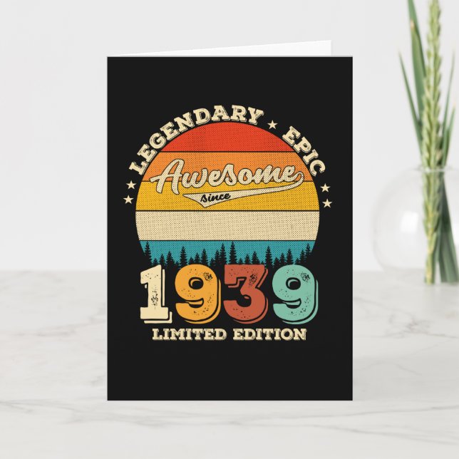 Carte 86 Ans 1939 Retro Magnifique 90e anniversaire Cade (Devant)
