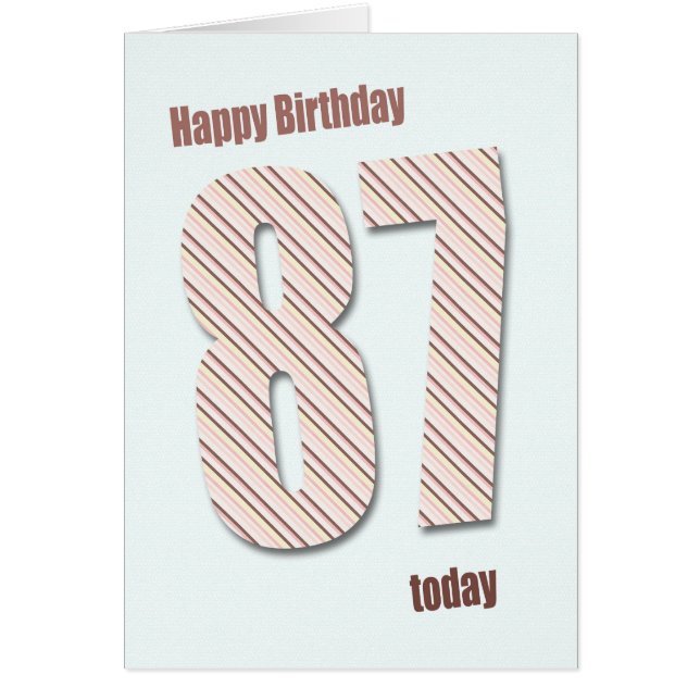 Carte 87e anniversaire (Devant)