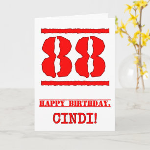 Carte 88e anniversaire : Amusant, Timbre en caoutchouc r