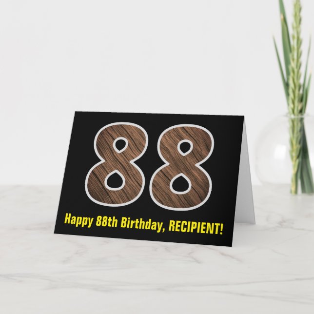 Carte 88e anniversaire : Nom + Faux Motif de céréales en (Devant)