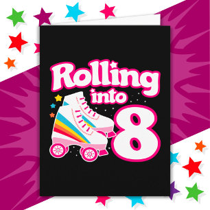 Carte 8 Anniversaire Roller Skate 8 Anniversaire