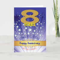 8 ans d'anniversaire de rétablissement chiffre gra