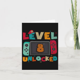 Carte 8 Jeu déverrouillé Anniversaire Garçons Enfant 8e
