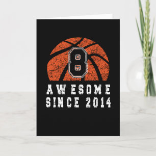 Carte 8e anniversaire 2014 Basketball Boy 8 ans