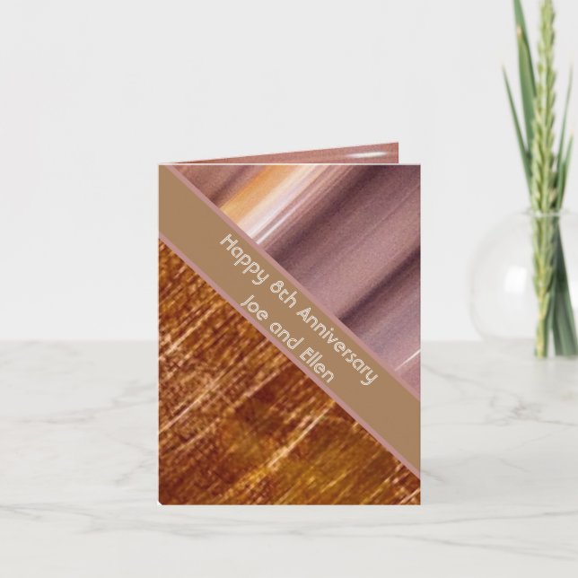 Carte 8e anniversaire, bronze et poterie (Devant)