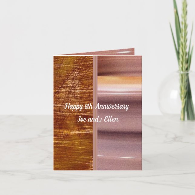 Carte 8e anniversaire, bronze et poterie (Devant)