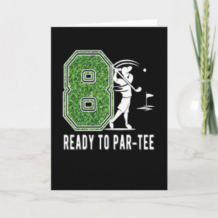 Carte 8e anniversaire Gift Golf Player 8 année Vieux gar