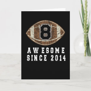 Carte 8e Anniversaire Né En 2014 Football Boy 8 Ans