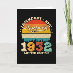Carte 90 ans Awesome depuis 1930 90e anniversaire Cadeau