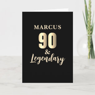 Carte 90 ans & légendaire Or 90e anniversaire 