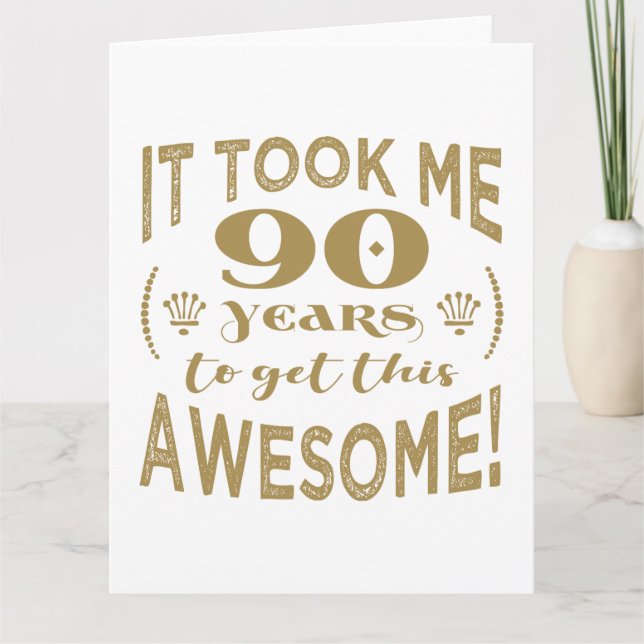 Carte 90e anniversaire Awesome (Devant)