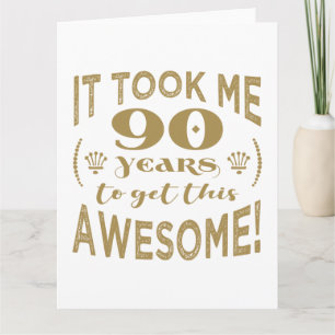 Carte 90e anniversaire Awesome