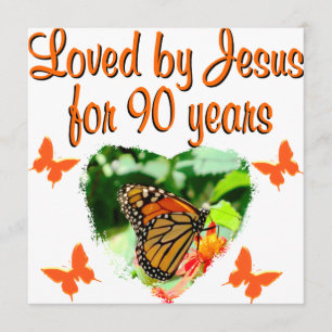 CARTE 90E ANNIVERSAIRE DE BUTTERFLY