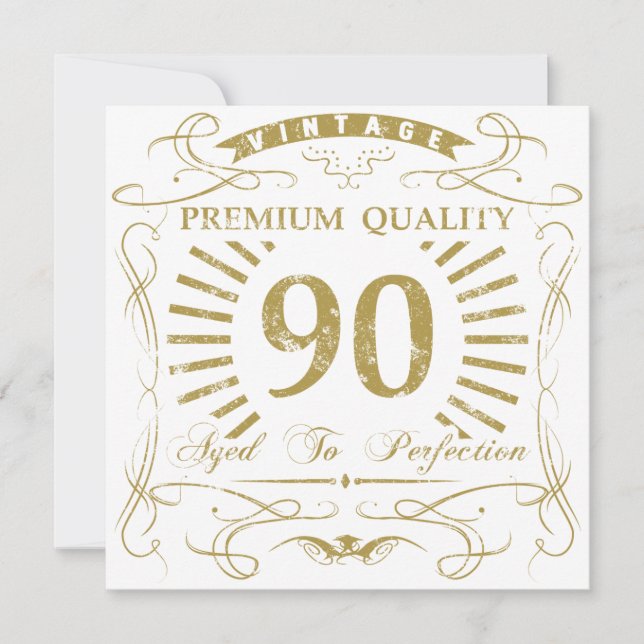 Carte 90e anniversaire Gag cadeau (Devant)