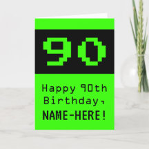90e anniversaire : Nerdy / Geeky Style "90" et nom