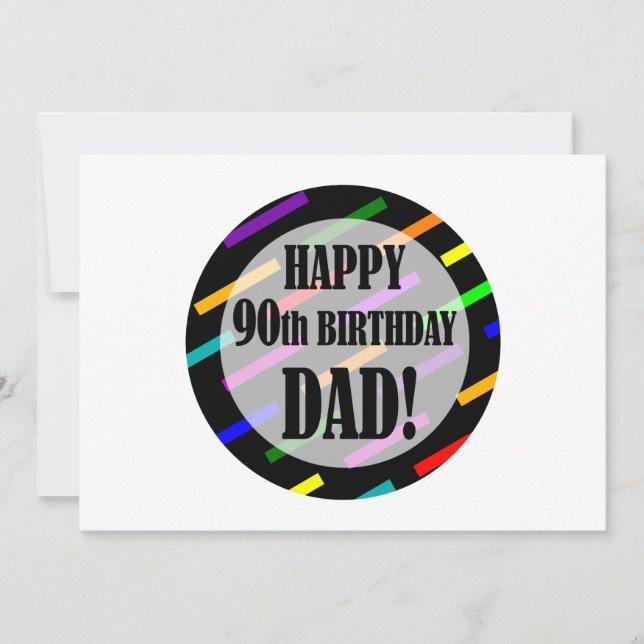 Carte 90e anniversaire pour papa (Devant)