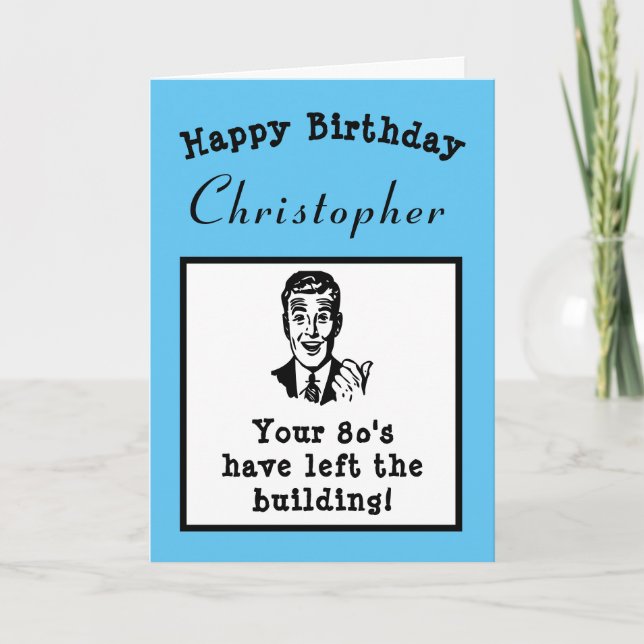 Carte 90e anniversaire sur la colline drôle Personnalisé (Devant)