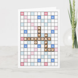 Carte 90e anniversaire, Word Game Board