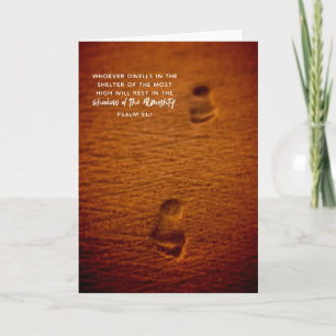 Carte 91:1 de psaume de sable d'empreintes de pas de