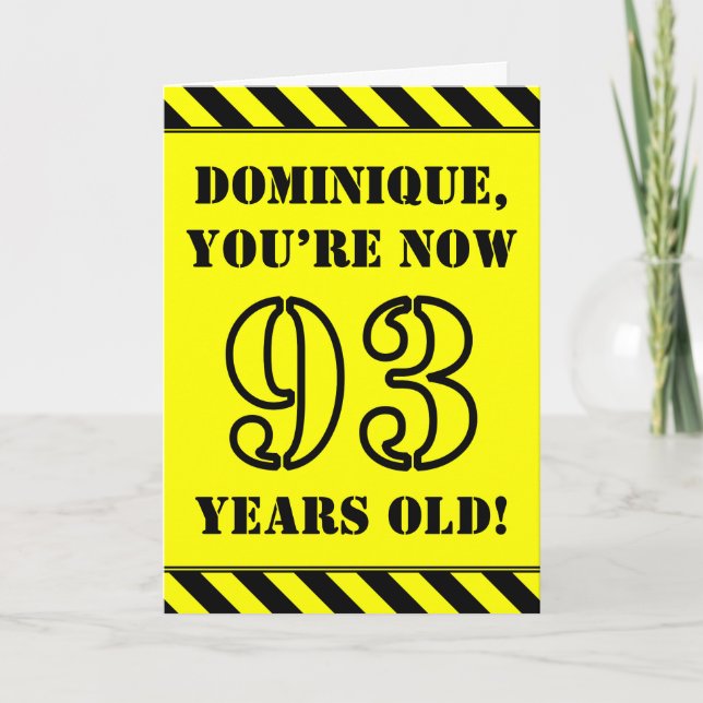 Carte 93e anniversaire : Jeu de style graphique, Nom per (Devant)
