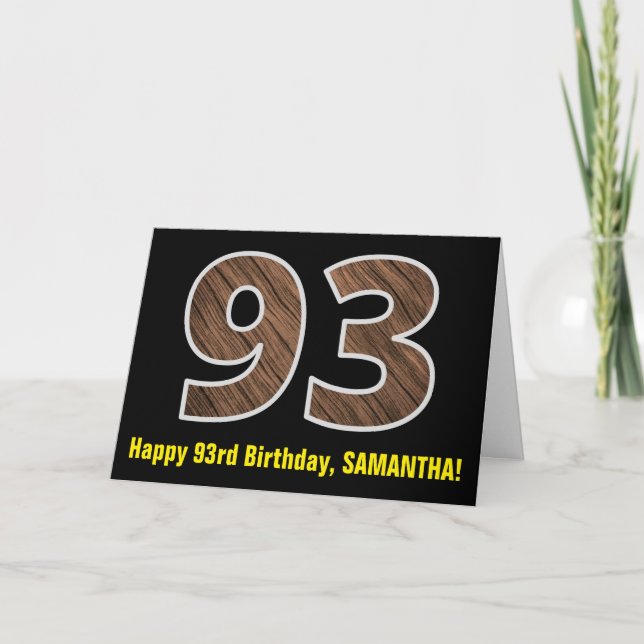 Carte 93e anniversaire : Nom + Faux Motif de grains de b (Devant)