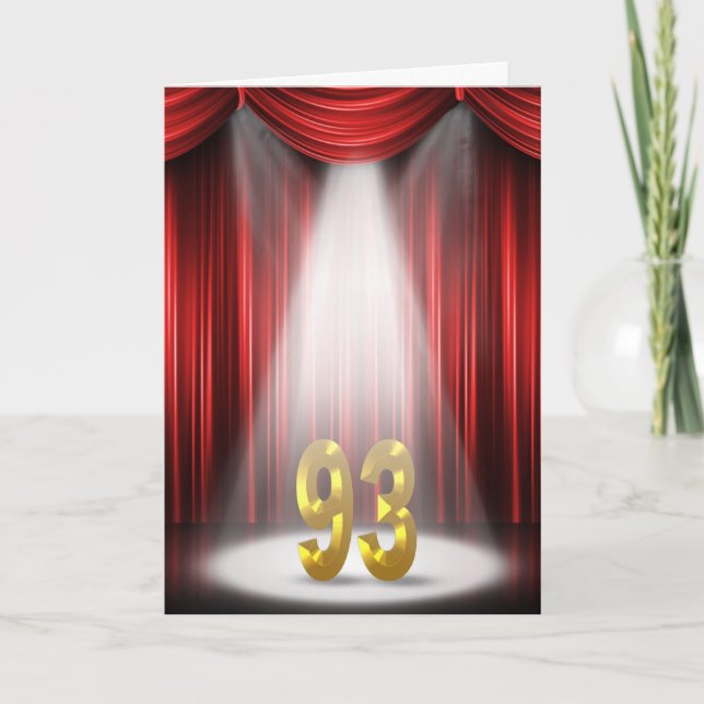 Carte 93e anniversaire sous les projecteurs (Devant)