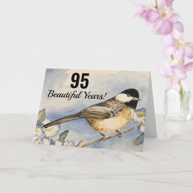 Carte 95 Belles Années Fleurs de Pickadee Anniversaire (Orchidée)