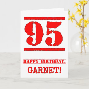 Carte 95e anniversaire : Amusant, Timbre en caoutchouc r