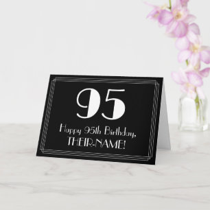Carte 95e anniversaire ~ Art Déco Inspiré Look "95", Nom