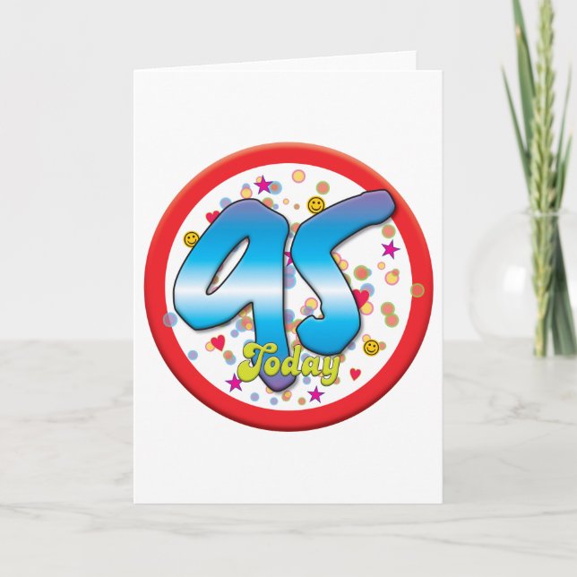 Carte 95e anniversaire aujourd'hui (Devant)