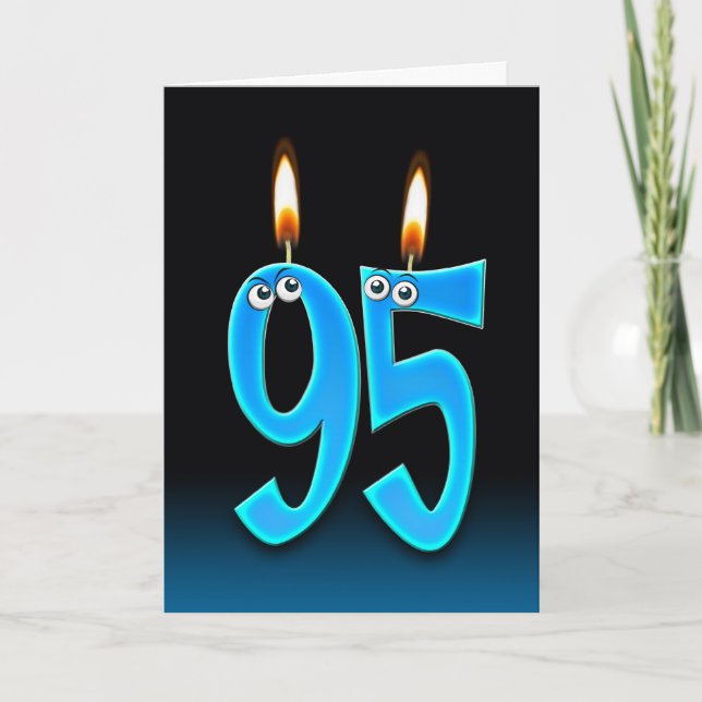 Carte 95e anniversaire bougies (Devant)