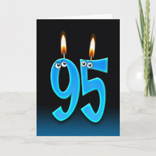 Carte 95e anniversaire bougies