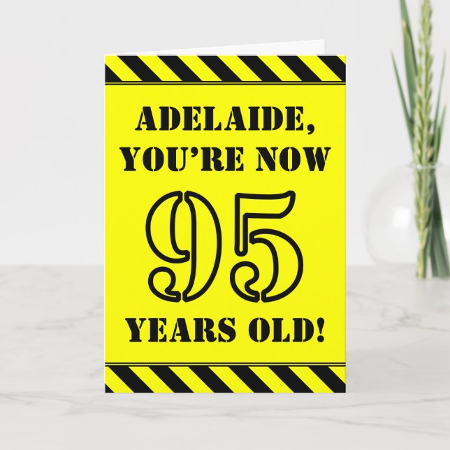 Carte 95e anniversaire : Jeu de style graphique, Nom per (Devant)