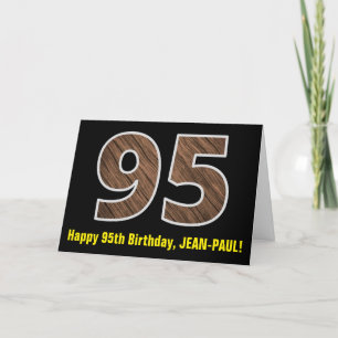 Carte 95e anniversaire : Nom + Faux Motif de grains de b