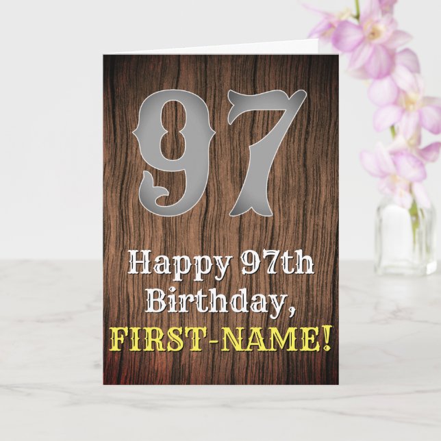 Carte 97e anniversaire : Pays inspiré par l'Ouest Look,  (Orchidée)