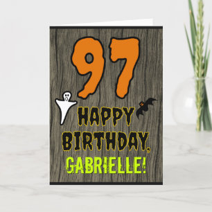 Carte 97e anniversaire : Thème d'Halloween Éffrayant, No