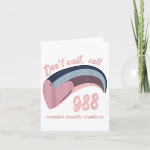 Carte 988 Santé mentale S Prévention du suicide Sensibil