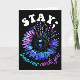 Carte 988 Suicide Prevention Stay Tomorrow Needs You Men