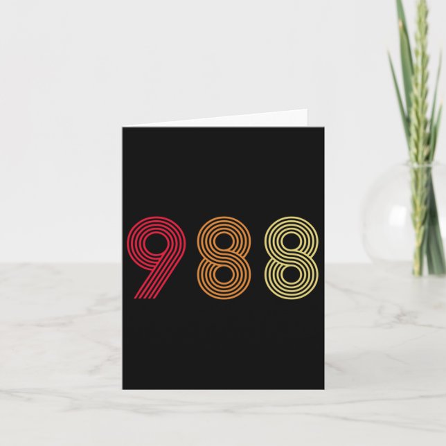 Carte 988 Tee Suicide Prevention Hotline Health Mental A (Devant)