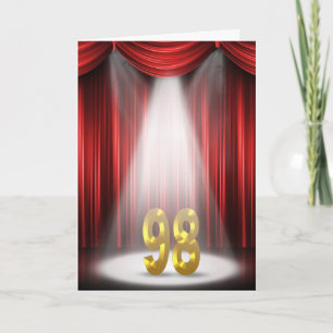 Carte 98e anniversaire sous les projecteurs