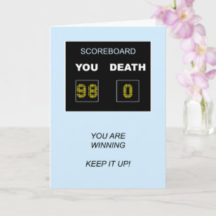 Carte 98e tableau de bord d'anniversaire