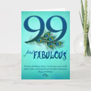 Carte 99th Birthday template Cards