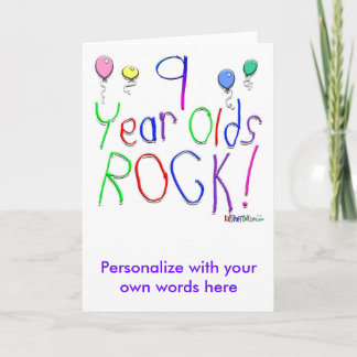 Carte 9 ans Rock!