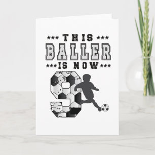 Carte 9e anniversaire Gift joueur de football 9 année ga