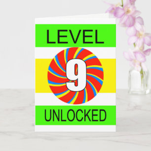 Carte 9e anniversaire Jeu d'ordinateur