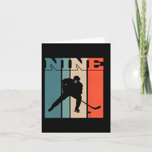 Carte 9e anniversaire Rétro Hockey sur glace 9 ans Garço