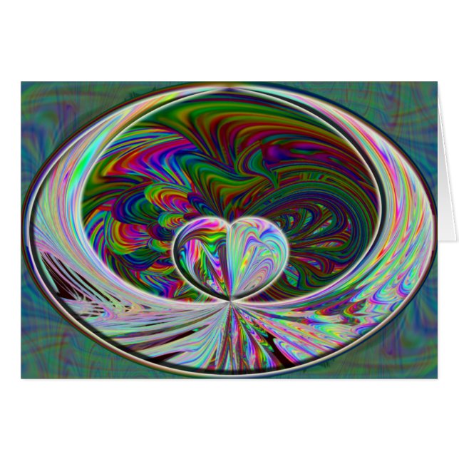 Carte à ailes de coeur (Devant horizontal)