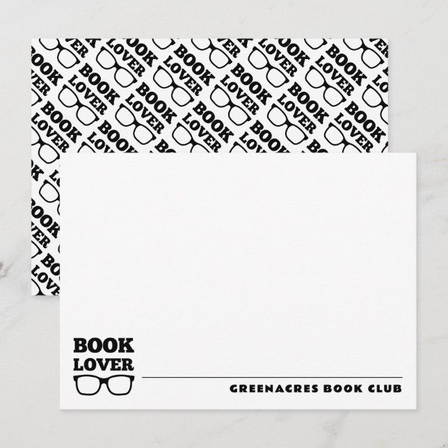 Carte à billets plats du club de livres personnali (Devant / Derrière)