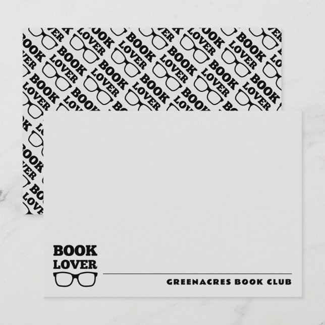Carte à billets plats du club de livres personnali (Devant / Derrière)