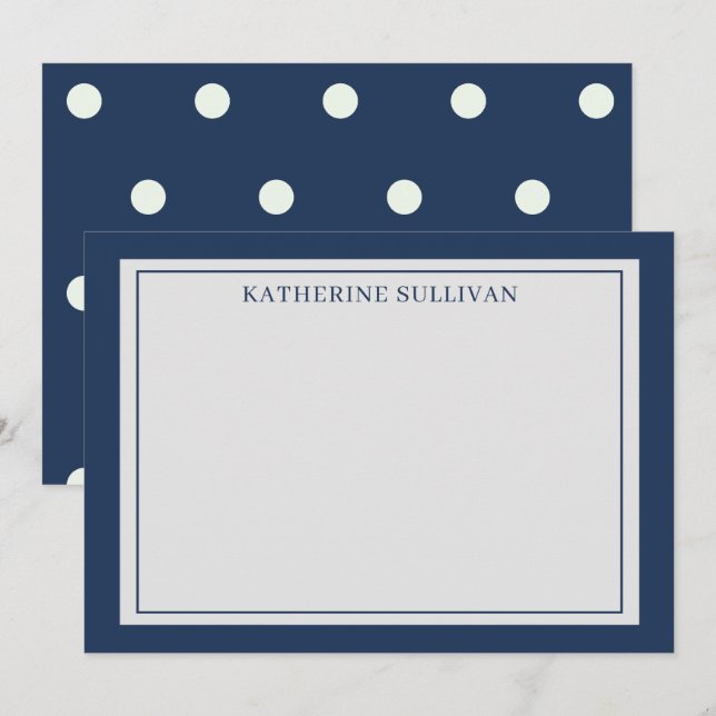 Carte à billets plats stationnaires bleu marine Po (Devant / Derrière)